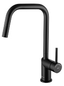 Wonzon & Woghand Смеситель для кухни с выдвижным изливом 19,89 см, цвет: черный матовый WW-6018-MB