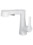 Wonzon & Woghand Смеситель для кухни с выдвижным изливом 15,8 см, цвет: белый матовый WW-121B108-MW