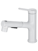 Wonzon & Woghand Смеситель для кухни с выдвижным изливом 17,47 см, цвет: белый матовый WW-A40862-MW