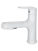 Wonzon & Woghand Смеситель для кухни с выдвижным изливом 13,89 см, цвет: белый матовый WW-AE4151-MW