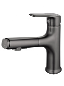 Wonzon & Woghand Смеситель для кухни с выдвижным изливом 13,89 см, цвет: темный графит WW-AE4151-BGG