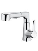 Wonzon & Woghand Смеситель для кухни с выдвижным изливом 15,8 см, цвет: хром глянцевый WW-121B108-CR