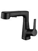 Wonzon & Woghand Смеситель для кухни с выдвижным изливом 15,8 см, цвет: черный матовый WW-121B108-MB