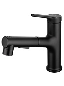 Wonzon & Woghand Смеситель для кухни с выдвижным изливом 17,47 см, цвет: черный матовый WW-A40862-MB