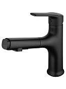 Wonzon & Woghand Смеситель для кухни с выдвижным изливом 13,89 см, цвет: черный матовый WW-AE4151-MB