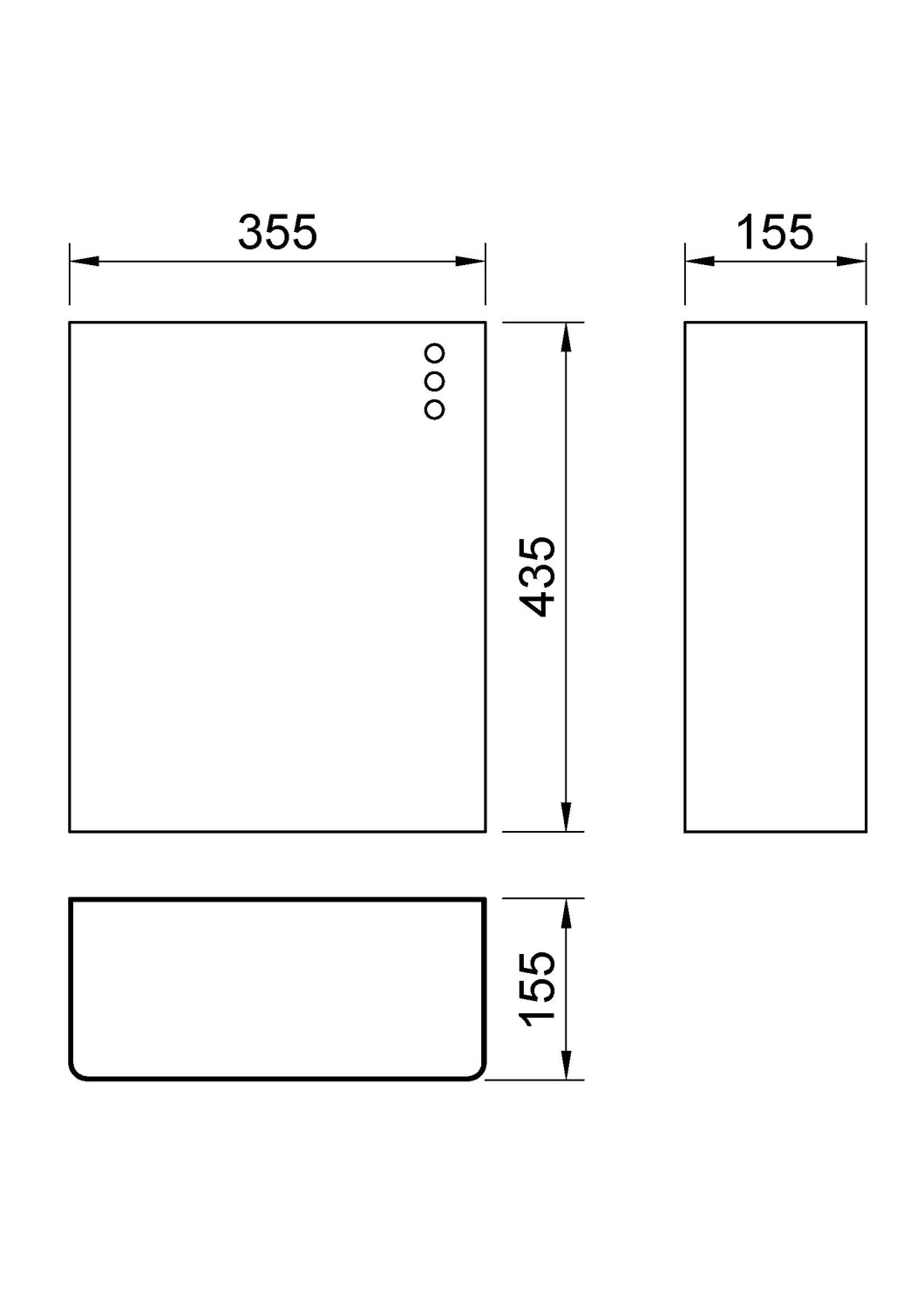 Nofer Ведро для мусора без крышки подвесное, 23 литра, цвет: хром 14077.B