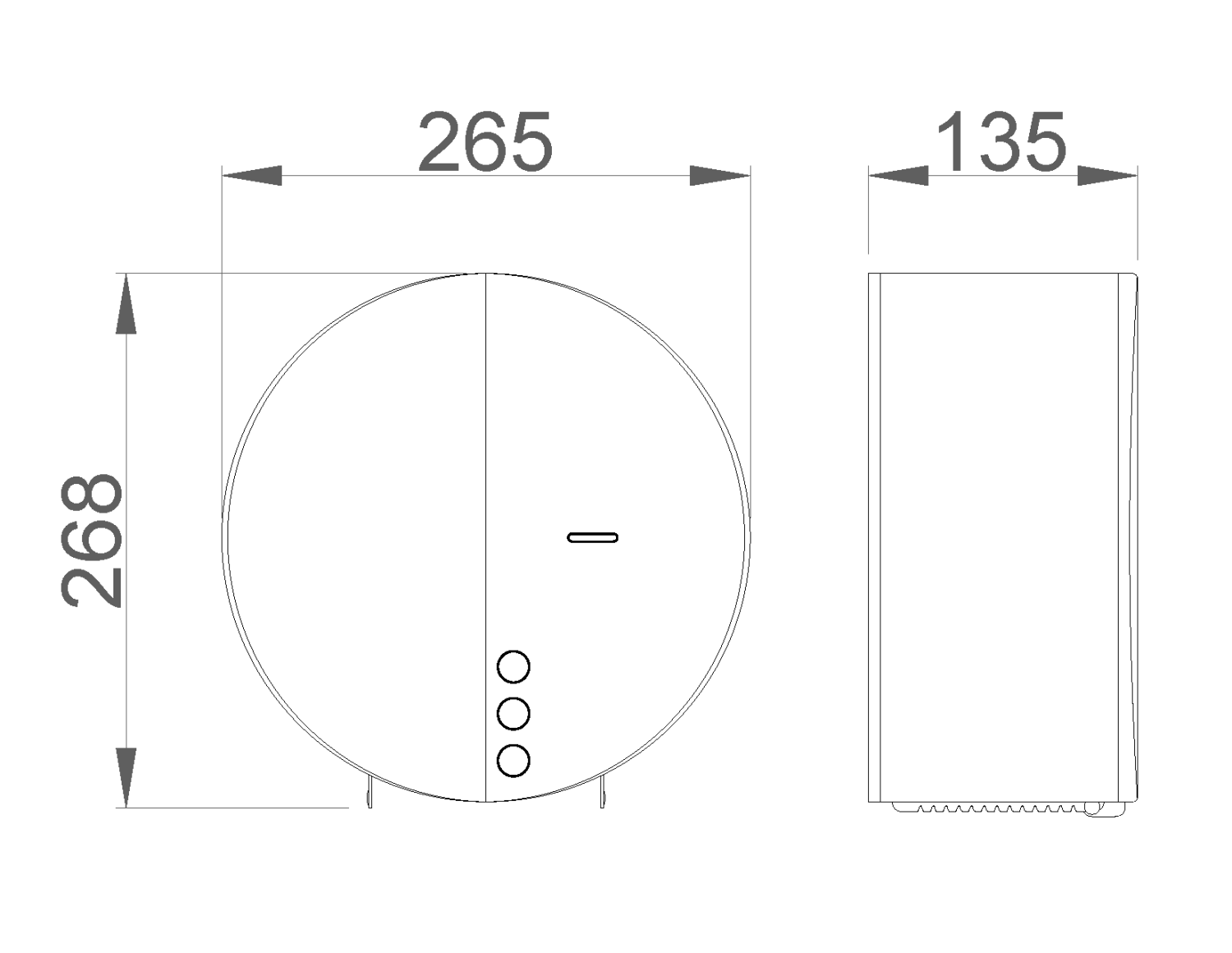 Nofer Industrial evo Диспенсер бумажных полотенец, подвесной, цвет: хром 05046.B