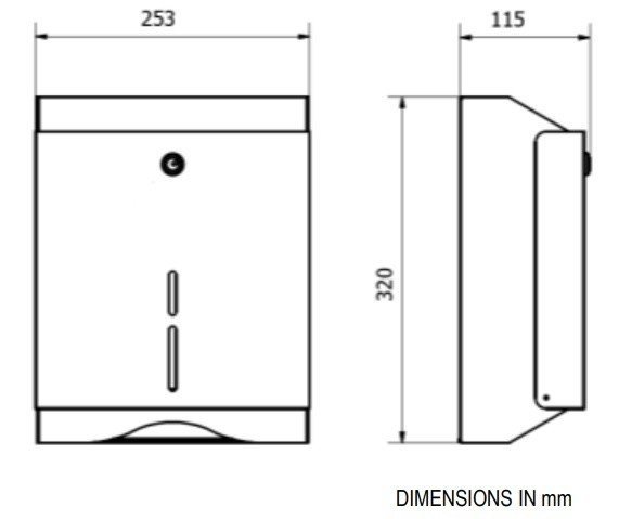 Nofer Диспенсер бумажных полотенец, подвесной, цвет: нержавеющая сталь брашированная 04010.S