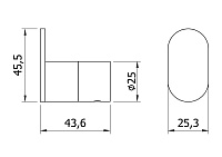 Nofer Verona Крючок для полотенец, подвесной, цвет: черный матовый 16871.N