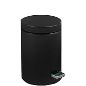 Nofer Ведро для мусора с педалью напольное, 5 литров, цвет: черный матовый 09100.05.N
