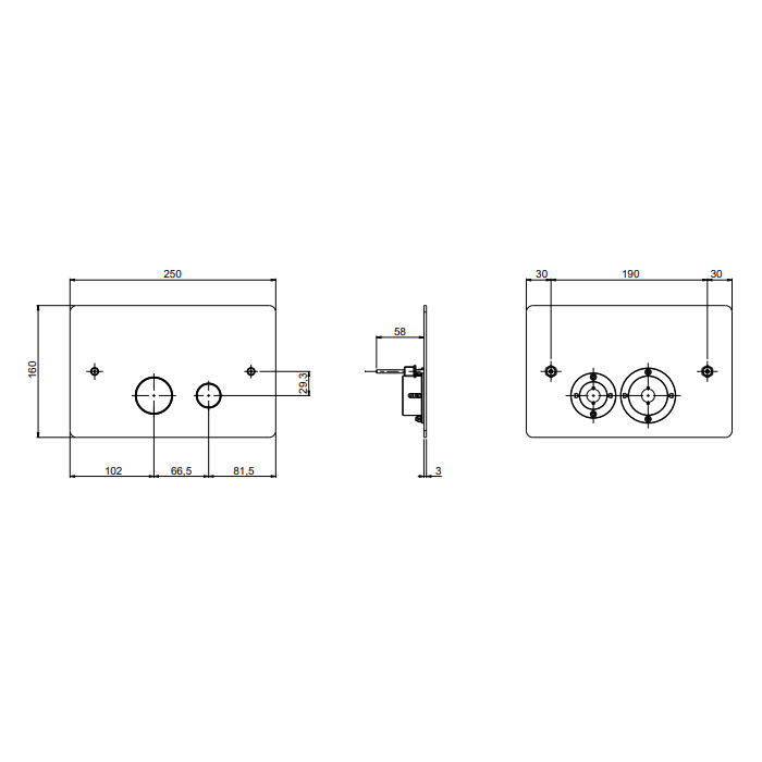 QuadroDesign Кнопка смыва для унитаза, цвет: brushed stainless steel PC001AS/1