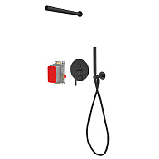 Fima Carlo Frattini Snap Душевой комплект встраиваемый: смеситель, душ, цвет: black matt F3119E2SWT3S6NNS