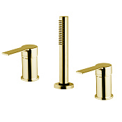 Fima Carlo Frattini Mast Смеситель на борт ванны с ручным душем, без излива, цвет: gold F3144/1NOR