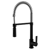 Fima Carlo Frattini Kitchen Смеситель для кухни с поворотно-выдвижным изливом, цвет: black matt F3147/1NS