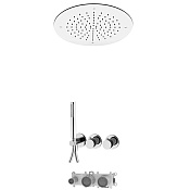 Fima Carlo Frattini Wellness Душевой комплект встраив: термостат, потолочный душ, цвет: chrome F3149WX9R50CR