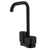 Fima Carlo Frattini So Смеситель для раковины, с донным клапаном, излив 13,5 см, цвет: black matt F3171BNS