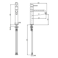 Fima Carlo Frattini Kitchen Смеситель для кухни, поворотный излив 20,1 см, цвет: black matt F3227NS