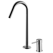 Fima Carlo Frattini Spillo Up Смеситель для раковины на 2 отвер с д/к, излив 12,5 см, цвет: chrome F3271NCCR