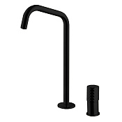 Fima Carlo Frattini Spillo Tech Смеситель для раковины высокий, 2 отверстия с д/к, цвет: black matt F3271TNDXNS