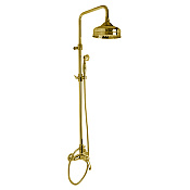 Fima Carlo Frattini Lamp Душевая стойка: смеситель, верхний и ручной душ, цвет: gold F3305/2OR