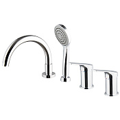 Fima Carlo Frattini Serie 4 Смеситель на борт ванны с ручным душем, цвет: chrome F3784/4NCR