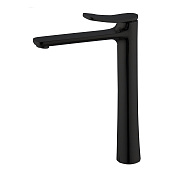 Fima Carlo Frattini Flo' Смеситель для раковины, без донного клапана, излив 17 см, цвет: black matt F3801/HNS.1