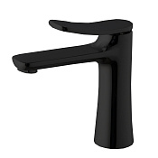 Fima Carlo Frattini Flo' Смеситель для раковины Energy Saving с д/к, излив 12 см, цвет: black matt F3801NS.ES