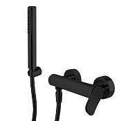 Fima Carlo Frattini Flo' Смеситель для душа с душевым комплектом, без излива, цвет: black matt F3805NS