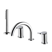 Fima Carlo Frattini Flo' Смеситель на борт ванны с ручным душем, цвет: chrome F3814NCR