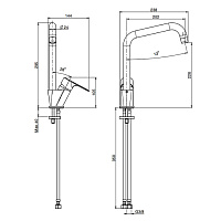 Fima Carlo Frattini Kitchen Смеситель для кухни, поворотный излив 20,2 см, цвет: chrome F3847/1CR