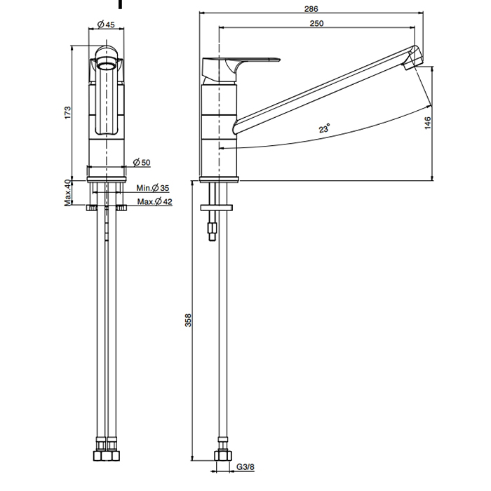 Fima Carlo Frattini Kitchen Смеситель для кухни, поворотный излив, Energy Saving, цвет: chrome F3897CR.ES