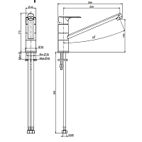 Fima Carlo Frattini Kitchen Смеситель для кухни, поворотный излив, Energy Saving, цвет: chrome F3897CR.ES