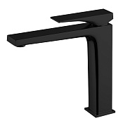 Fima Carlo Frattini Zeta Смеситель для раковины без донного клапана, излив 16,5 см, цвет: black matt F3961LNNS.1