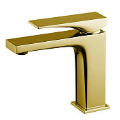 Fima Carlo Frattini Zeta Смеситель для раковины, с донным клапаном, излив 11,6 см, цвет: gold F3961NOR