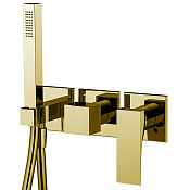 Fima Carlo Frattini Zeta Смеситель для душа встраиваемый, 2 потребителя, цвет: gold F3989WX8OR