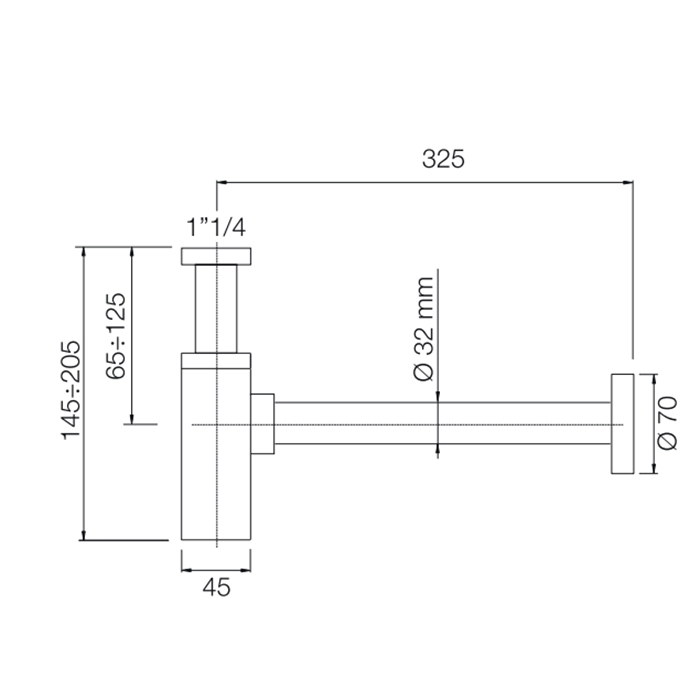 Fima Carlo Frattini Complementi Сифон для раковины, латунный, цвет: chrome F407CR