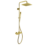 Fima Carlo Frattini Wellness Душевая стойка: термостат, верхний и ручной душ, цвет: gold F4255/Q255OR