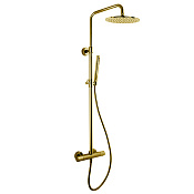 Fima Carlo Frattini Wellness Душевая стойка: термостат, верхний и ручной душ, цвет: gold F4285/R256OR