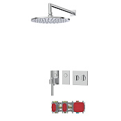 Fima Carlo Frattini Wellness Душевой комплект встраиваемый: термостат, душ, 1 режим, цвет: chrome F4428CR