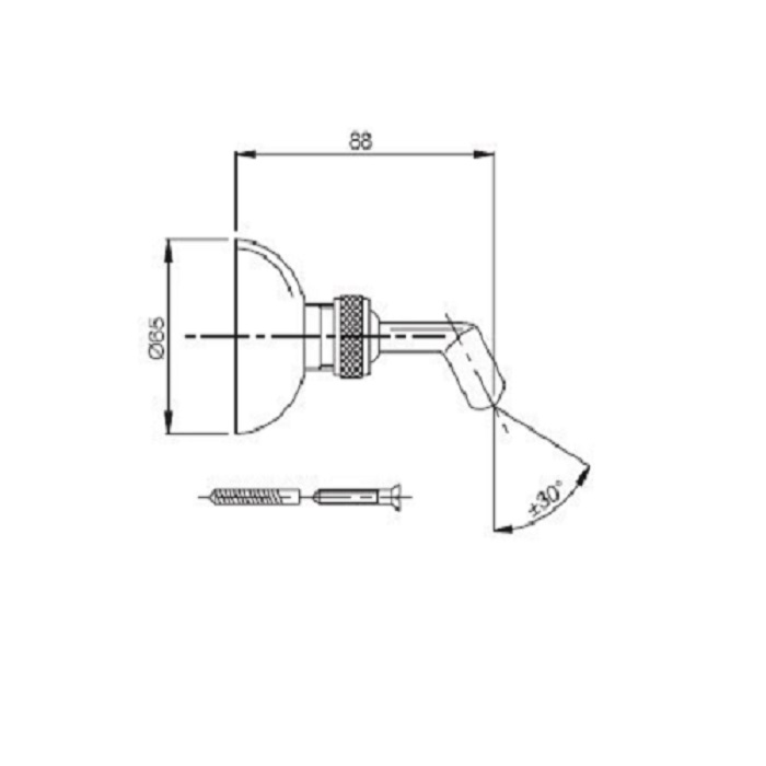 Fima Carlo Frattini Wellness Держатель для ручного душа, настенный из латуни, цвет: chrome F2047CR