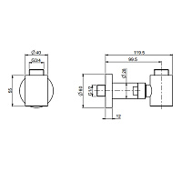 Fima Carlo Frattini Complementi Шланговое подключение без держателя душа 1/2х3/4, цвет: chrome F2123CR