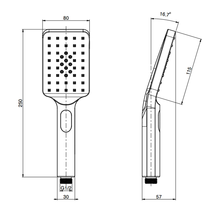 Fima Carlo Frattini Complementi Ручной душ из абс пластика, 3 вида струи, цвет: chrome F2491CR