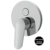 Fima Carlo Frattini Spot Смеситель для душа встраиваемый, 2 потребителя, цвет: black matt F3009E2NS