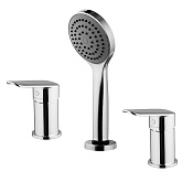 Fima Carlo Frattini Spot Смеситель на борт ванны с ручным душем, без излива, цвет: chrome F3014/1NCR