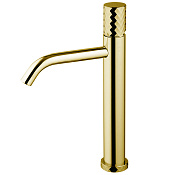 Fima Carlo Frattini Spillo Tech Смеситель для раковины, с донным клапаном, излив 15 см, цвет: gold F3031TLXSXOR