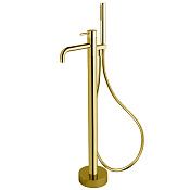 Fima Carlo Frattini Spillo Up Смеситель для ванны напольный с душем, излив 72 см, цвет: gold F3034/6NOR