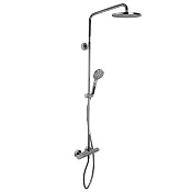 Fima Carlo Frattini Wellness Душевая стойка: термостат, верхний и ручной душ, цвет: chrome F4905/RP259CR