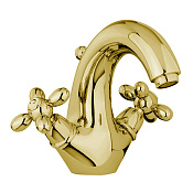 Fima Carlo Frattini Olivia Смеситель для раковины, с донным клапаном, излив 13,2 см, цвет: gold F5041OR