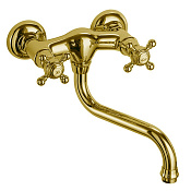 Fima Carlo Frattini Kitchen Смеситель для кухни, поворотный излив 18,5 см, цвет: gold F5086OR