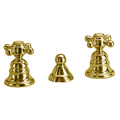 Fima Carlo Frattini Elizabeth Смеситель для биде на 3 отверстия, с донным клапаном, цвет: gold F5102OR